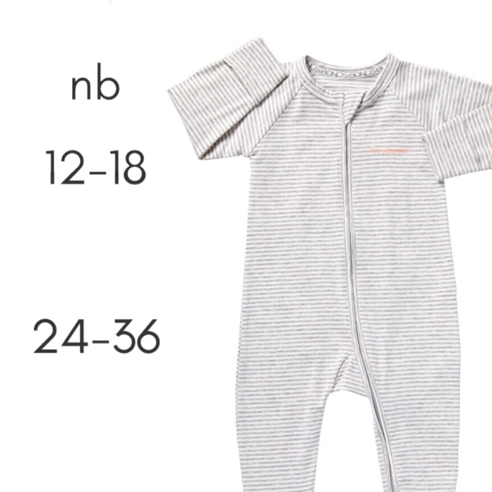 LUXE STORM MARLE / WHITE - Bonds Wondersuit zippy
